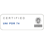 Siamo certificati UNI PDR 74:2019